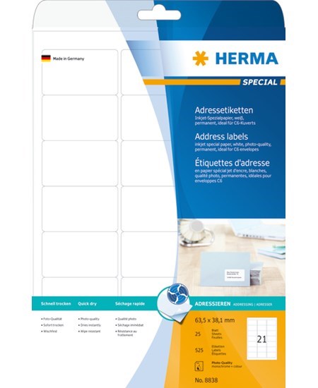 Herma etiket Special Inkjet 63,5x38,1 (525)