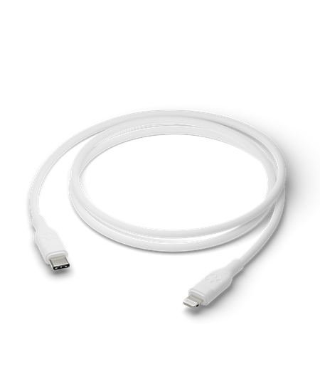 Re-charge - Cable - USB-C to MFI Lightning - TPE, White 1.2m