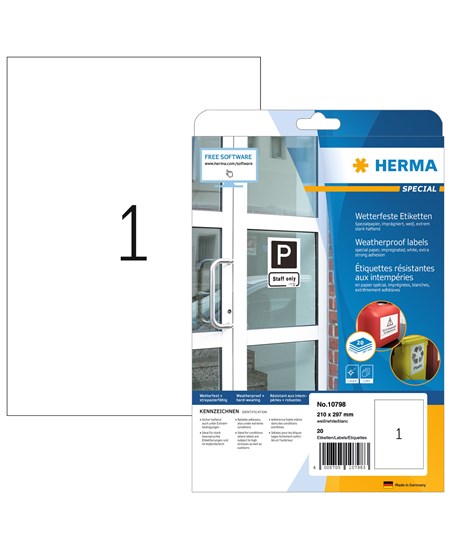 Herma etiket ekstra vejrbestandig papir 210x297 (20)