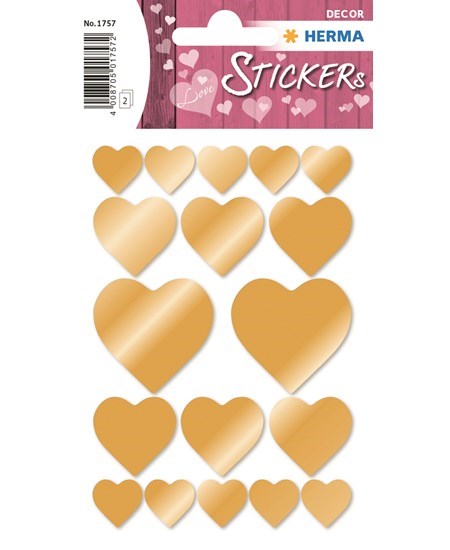 Herma stickers Decor Valentine\'s Day hjerter guld (2)