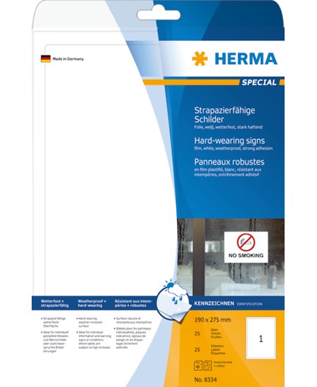 Herma etiket film ekstra stærk 190x275 mat (25)