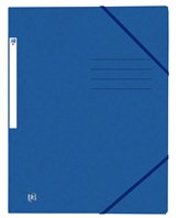 Oxford top file+ elasticated 3-flap folder a4 blue