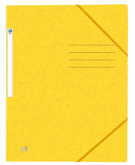 Oxford top file+ elasticated 3-flap folder a4 yellow filmx10