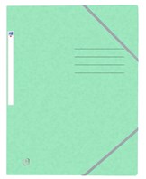 Oxford top file+ elasticated 3-flap folder a4 pastel green