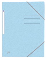 Oxford top file+ elasticated 3-flap folder a4 pastel blue