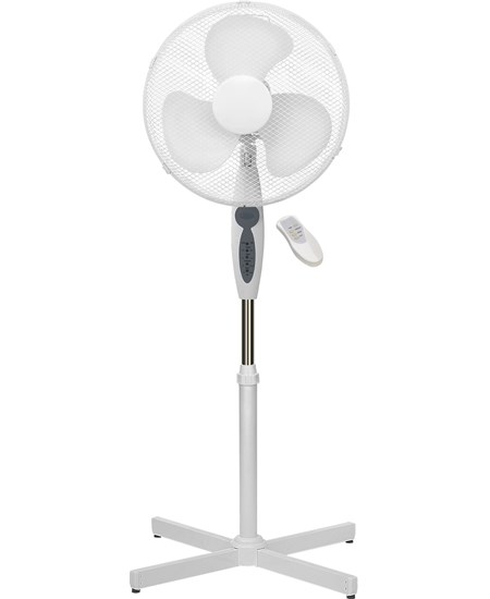 16\'\' Standing Fan 40CM (40W) with Remote, White