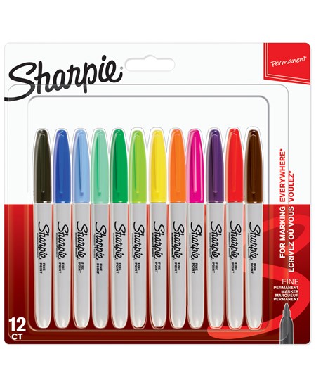 Marker Sharpie Fine 1,0mm ass (12)