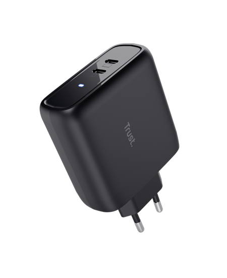 Trust Maxo 65W 2P Usb-C Charger, Black