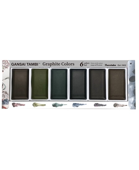 GANSAI TAMBI GRAPHITE COLORS sæt m. 6 farver